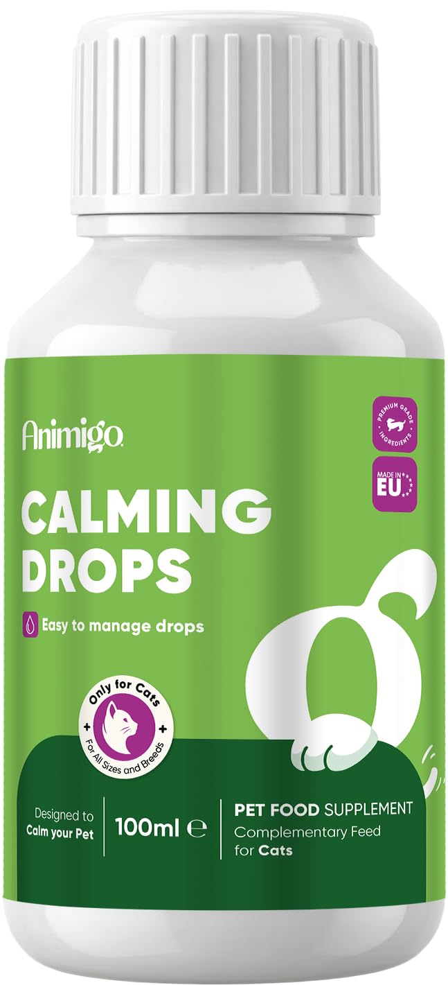 Cat Calming Drops 100ml - For Loud Noises, Home Alone Time, Hyperactivity & Travel - Kitten Calm Formula with Amino Acids, Vitamins & Minerals - Alternative to Cat Calming Plug-in, Treats & Sprays