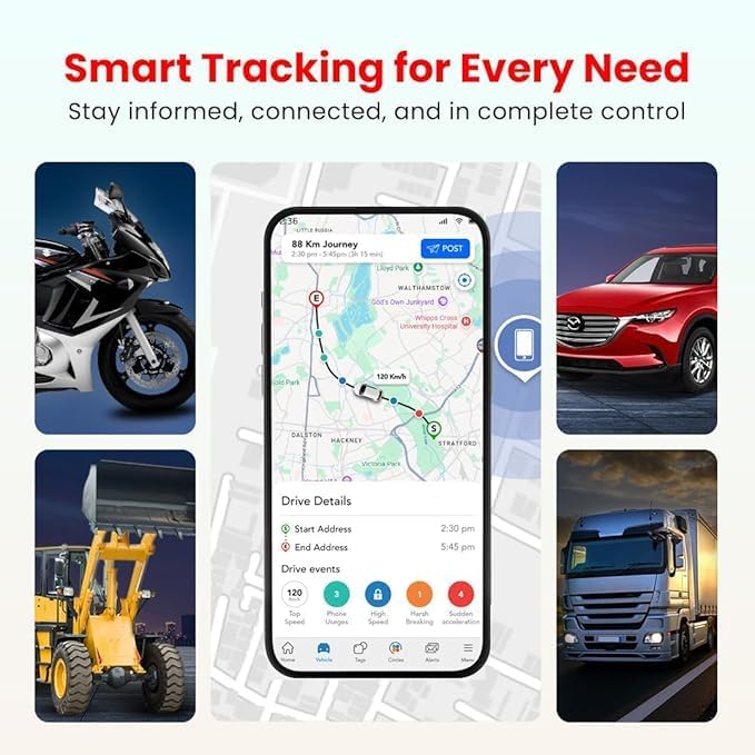Image of Edge 4G Wired Hidden GPS Tracker w /Remote Engine ON /Off Lock Alerts for Car EV Bike Truck Bus | Driving Score Live Location Geo-Fence Anti Theft Alarm Alexa Voice