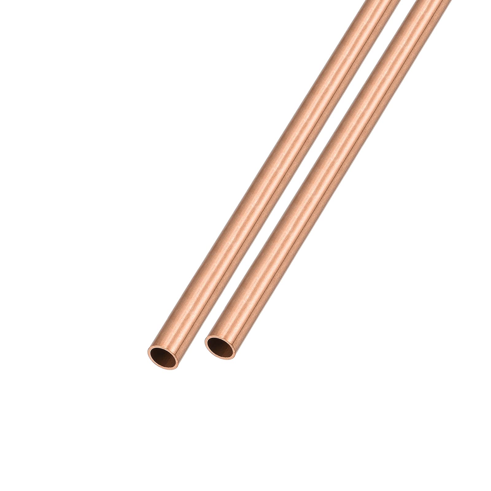 Copper Tube (5mm OD x 0.5mm Wall T x 300mm L) 2Pcs, Straight Tubing - for Home Furnishing, Machinery, DIY Handicraft