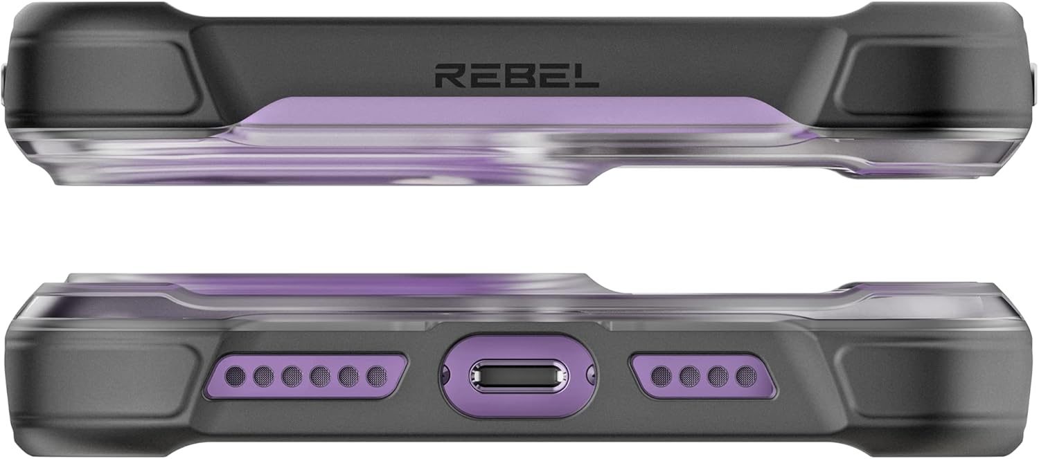 REBEL Clear Case for iPhone 14 Pro Max [Frosted Series Gen-4] Strong MagSafe Compatible, Translucent, Matte Texture, Protective Shockproof Bumpers, Metal Buttons, 6.7 Inch Phone 2023 (Frosted Black)