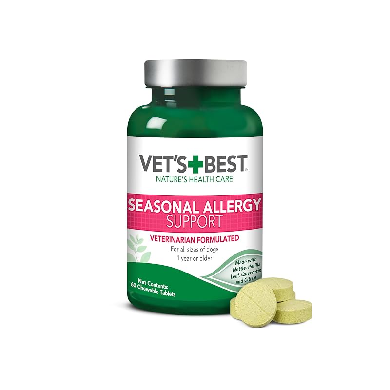 Multivitamínico Mastigável Vet's Best para Cães com Folha de Urtiga e Vitamina E, 60 comprimidos