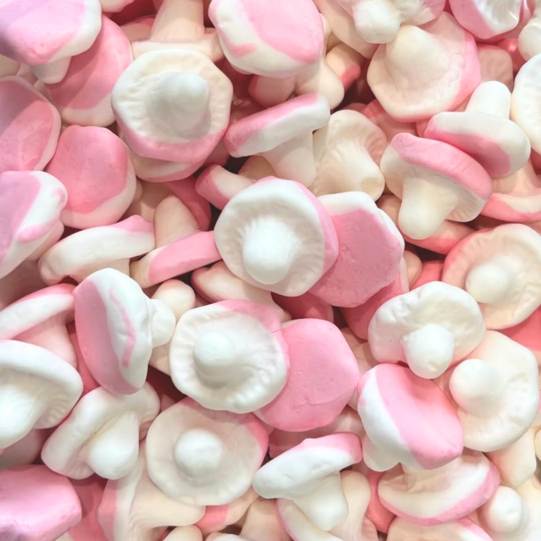 Swedisweets Skumkantareller Swedish Mushroom Candy | Soft Fruity Vanilla & Strawberry Treats | Retro Scandinavian Sweets 16 oz - 1 lbs - 454g