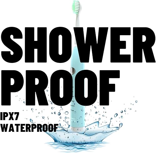 Miniatura 2 de SonicPower Kit de cepillo de dientes eléctrico, ultra portátil y ligero con 5 modos de limpieza, suministro de 1 año de cabezales de cepillo,