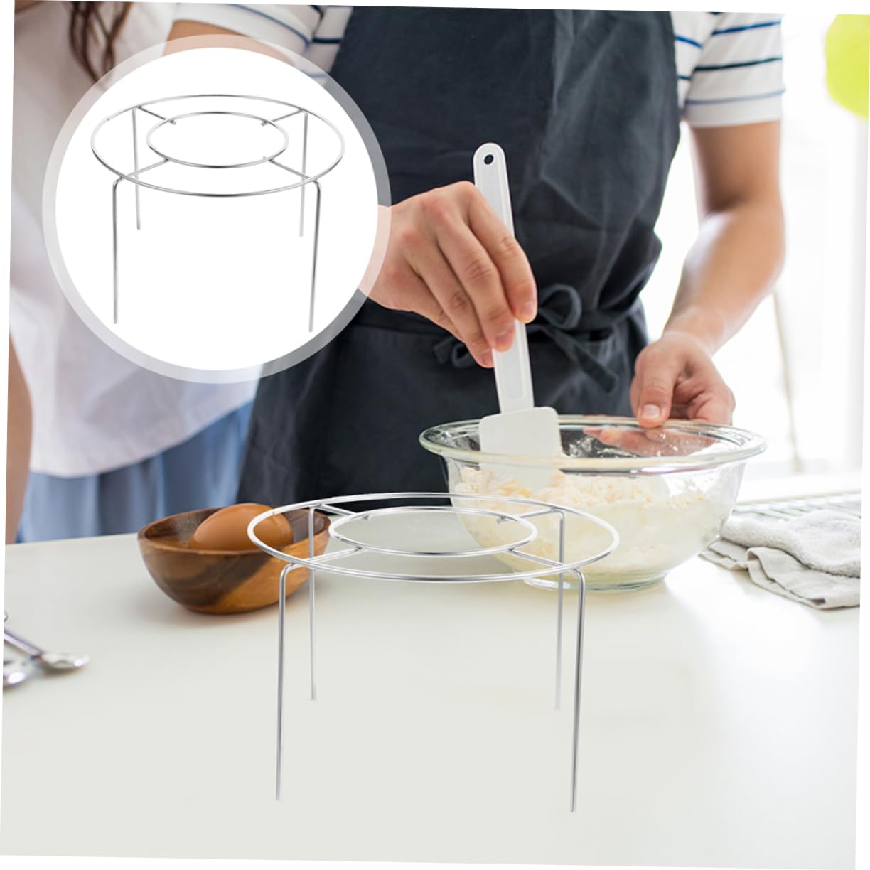 Alipis Lot De 3 Grilles De Refroidissement Compactes en Acier Inoxydable pour Gâteaux Desserts Accessoires De Pâtisserie