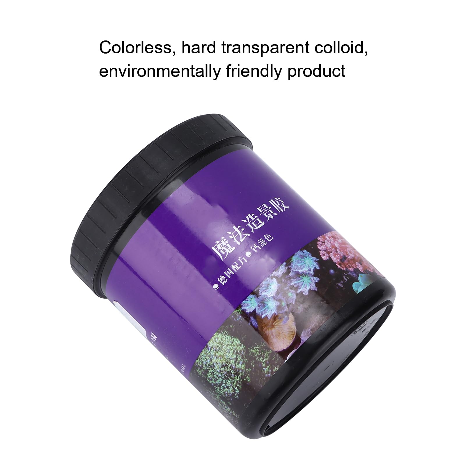 Colle de Corail pour Aquarium, Adhésif Transparent instantané pour Décorations D'aquarium, 800g, sans Danger pour la Vie Aquatique (Couleur des algues calcaires)