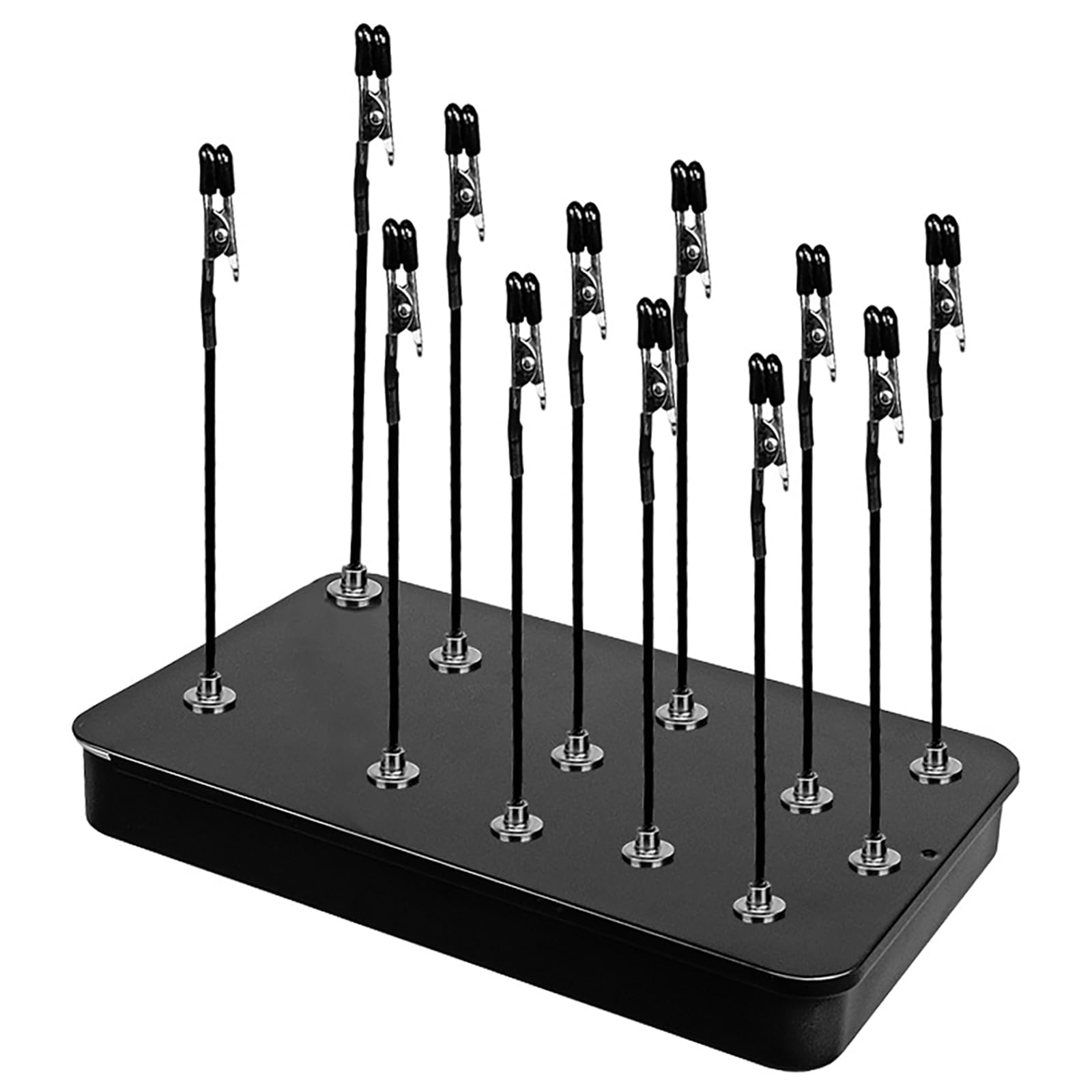 KDSSYFT 塗装棒 12本セット ペインティングスタンド 塗装用具 金属製 マグネット式 曲げ可能 ゴムカバー付きクリップ 収納ベース付 プラモデル 模型ホビー用