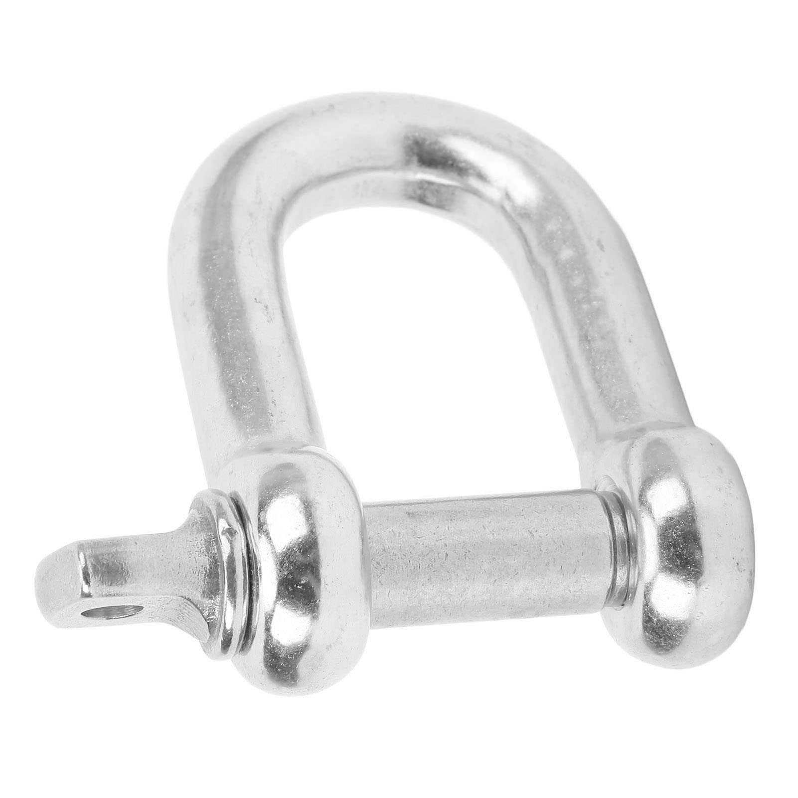 Qqmora Grilletes de Anillo en D de Acero Inoxidable de 22 Mm, Resistencia Fuerte para Anclaje y Remolque, 2 Piezas