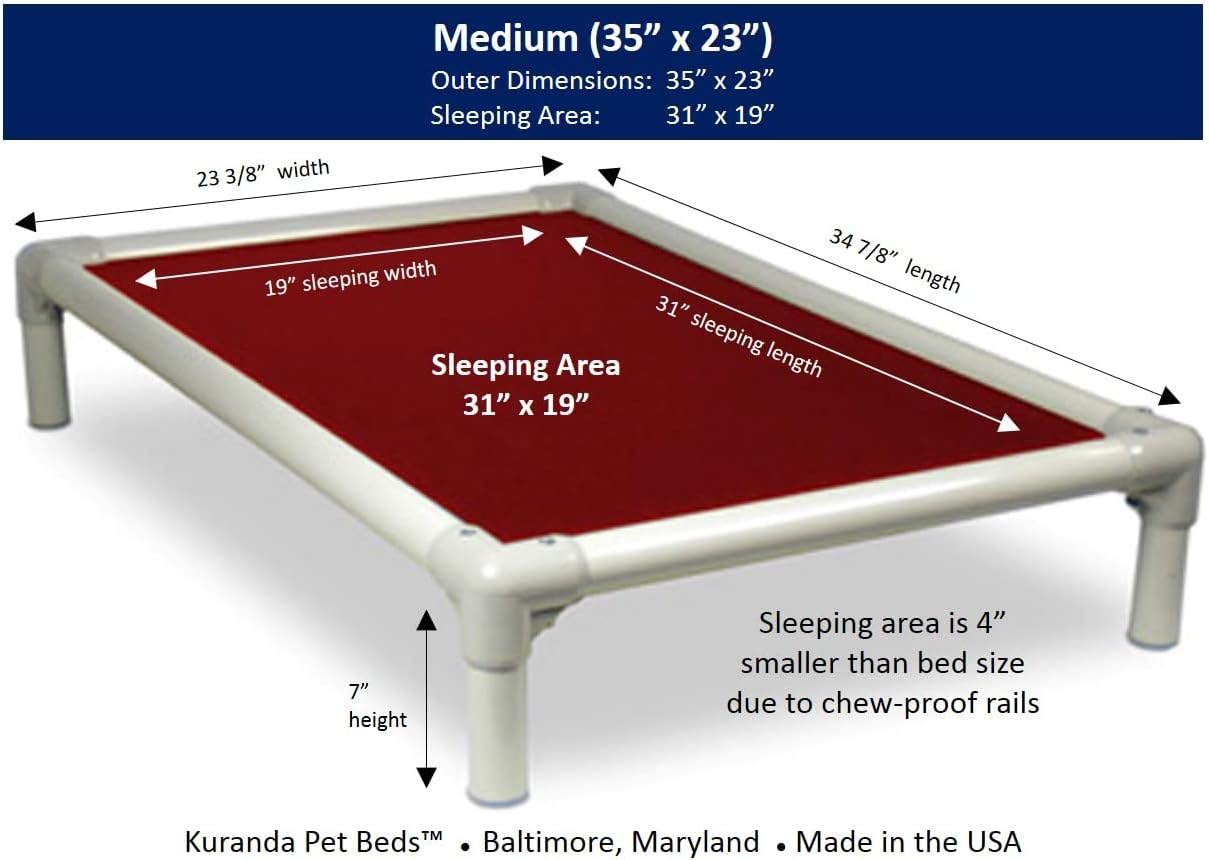 review Kuranda Chewproof Bed - Almond PVC - 35