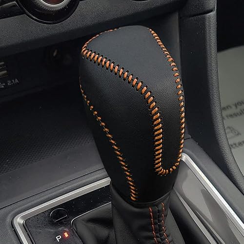 Miniatura 7 de DEYTOP Cubierta de palanca de cambios para Subaru Crosstrek y Forester 2019-2023 Protector de palanca de cambios de cuero para accesorios Subaru