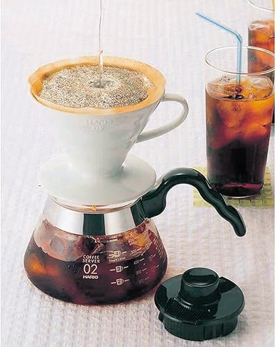 Miniatura 5 de Hario V60 - Cafetera de cerámica para verter sobre cono tamaño 02, color rojo
