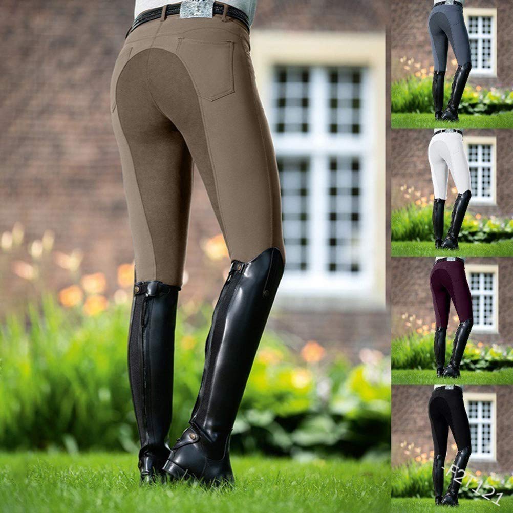 Pantalon d'équitation élastique pour femme - Pantalon d'équitation, gym, yoga et école
