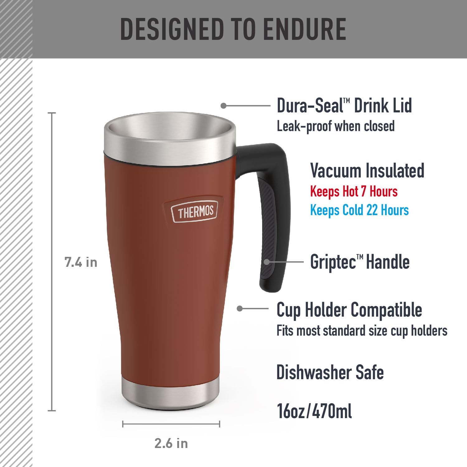 THERMOS Icon, tazza in acciaio inox, serie Sella, 470 ml