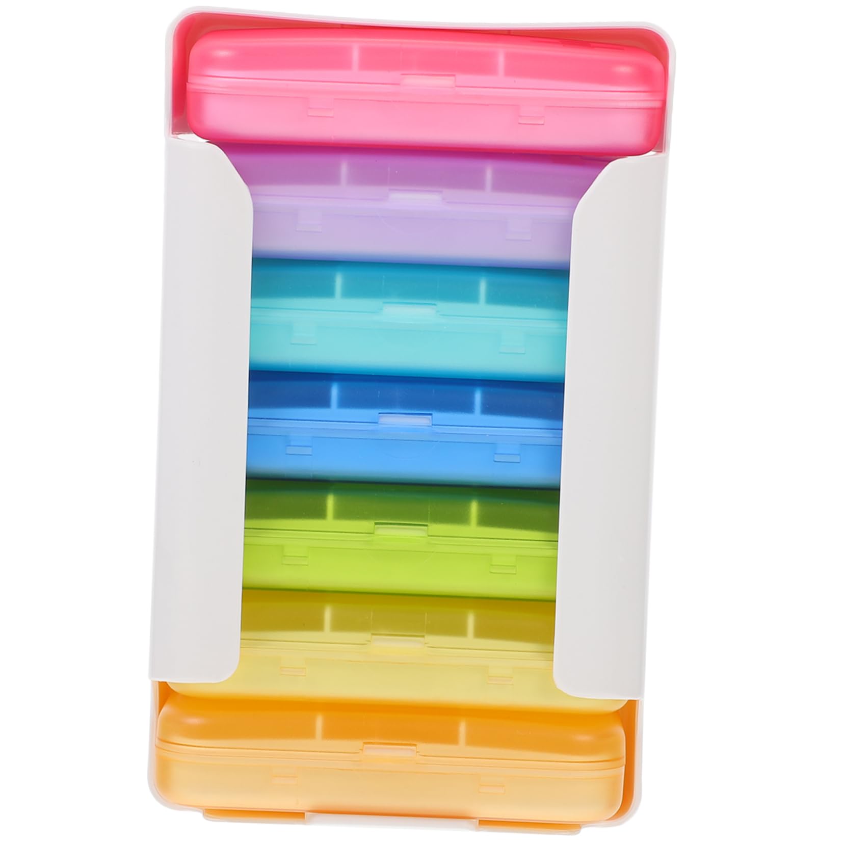 FRCOLOR Wochen Pillenbox Organizer Aus Stabilem Material Mit Deckeldesign Für Zuhause Und Reisen Mit Verschiedenen Fächern Und Aufbewahrungstasche