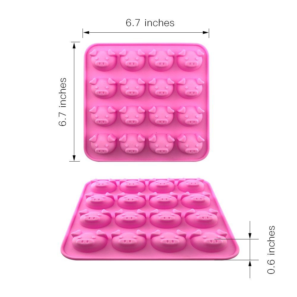 homEdge Duck and Pig Silicone Molds, Non-Stick Food Grade Silicone Molds for Chocolate, Candy, Jelly, Ice Cube - Image 5