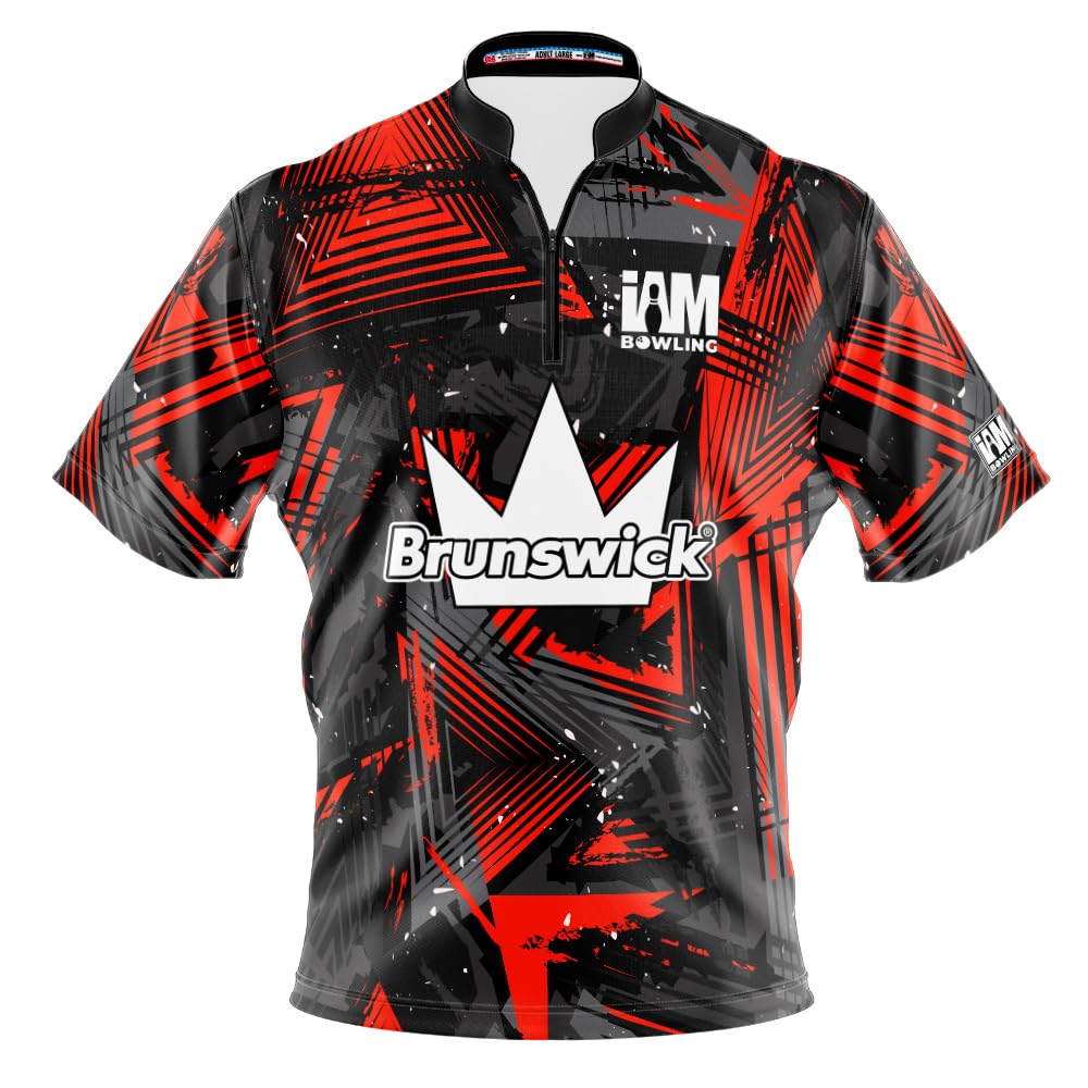 Logo Infusion Dye-Sublimated Bowling Jersey (Sash Collar) - I AM Bowling FUN Design 2015-BR - Brunswick (Large)