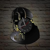 Vista 4 de Reloj de pared de disco de vinilo para perro de San Bernardo con 7 colores LED para tienda de mascotas, álbum de raza de perro de cachorro, reloj