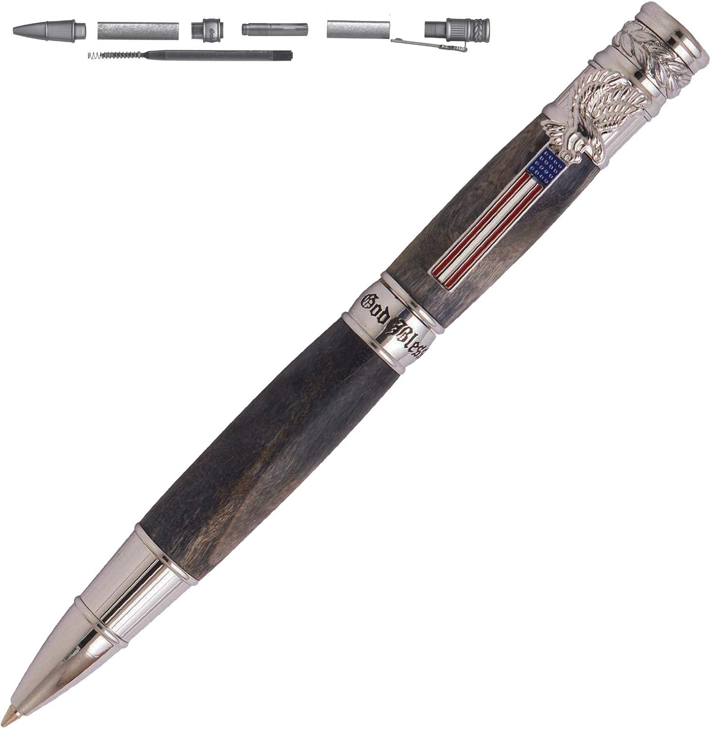 Penn State Industries PKPPENSS American Patriot Pen Kit Starter Package Woodturning Project
