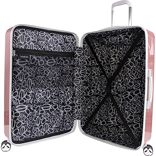 BEBE Women's Stella 21" Hardside Carry-on Spinner Luggage,Telescoping Handles, Rose Gold, One Size2