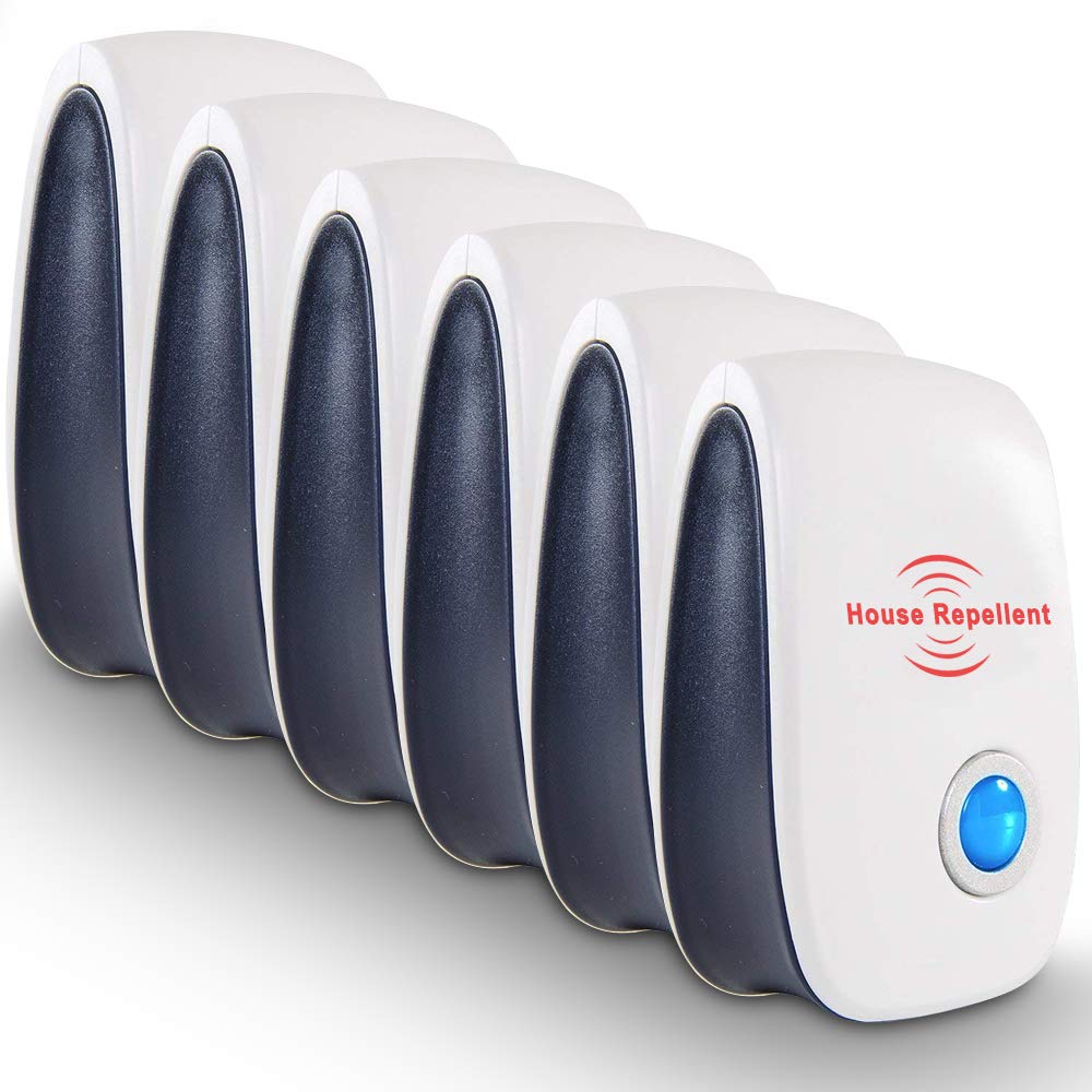 FIOLOM Spider Repellent Plug In Pest Repellent Ultrasonic Electronic Mosquito Repeller Insect Control Flea Repellent for Home Indoors Bedroom Kitchen Fly Mouse Bug Rat Ants Cockroach Rodent 4 Packs