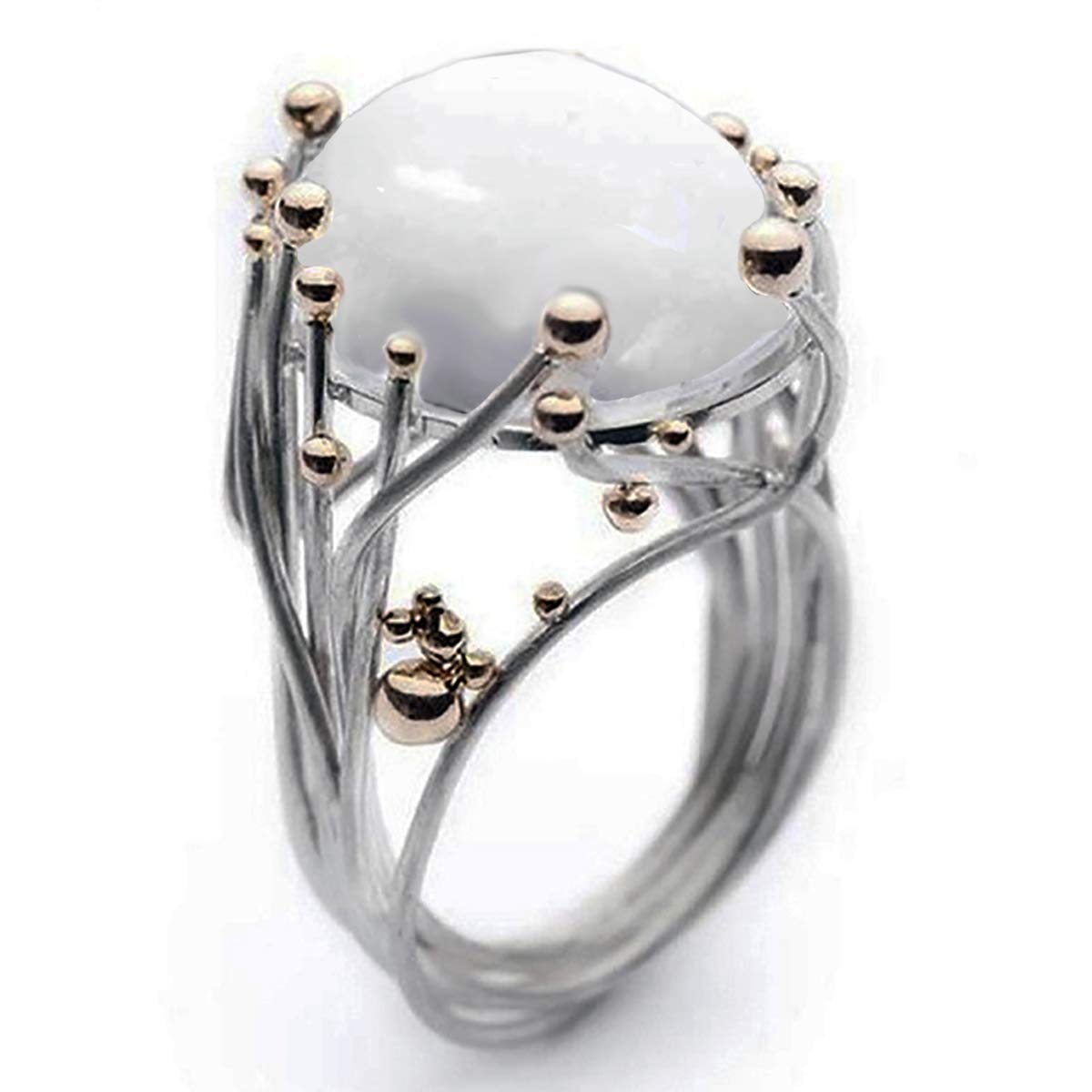 RUVEE White Flower du MoonAmerican Diamond Silver Plated Brass Alloy Ring for Womens & Girls (7) (B08KYDJKWT) Amazon Price History, Amazon Price Tracker