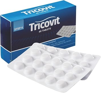 Tricovit Hair Growth Supplement - Nail & Hair Health Vitamins with Amino Acids, Minerals & Antioxidants - Dermatologist-Formulated & Gluten-Free Vitamins and Supplements for Women & Men 60 Tablets
