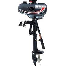 3.5HP 2-Stroke Water Cooling Outboard Motor Heavy Duty High-Speed Inflatable Fishing Boat Motor Engine w/Water Cooling System 10km/h Manual Start