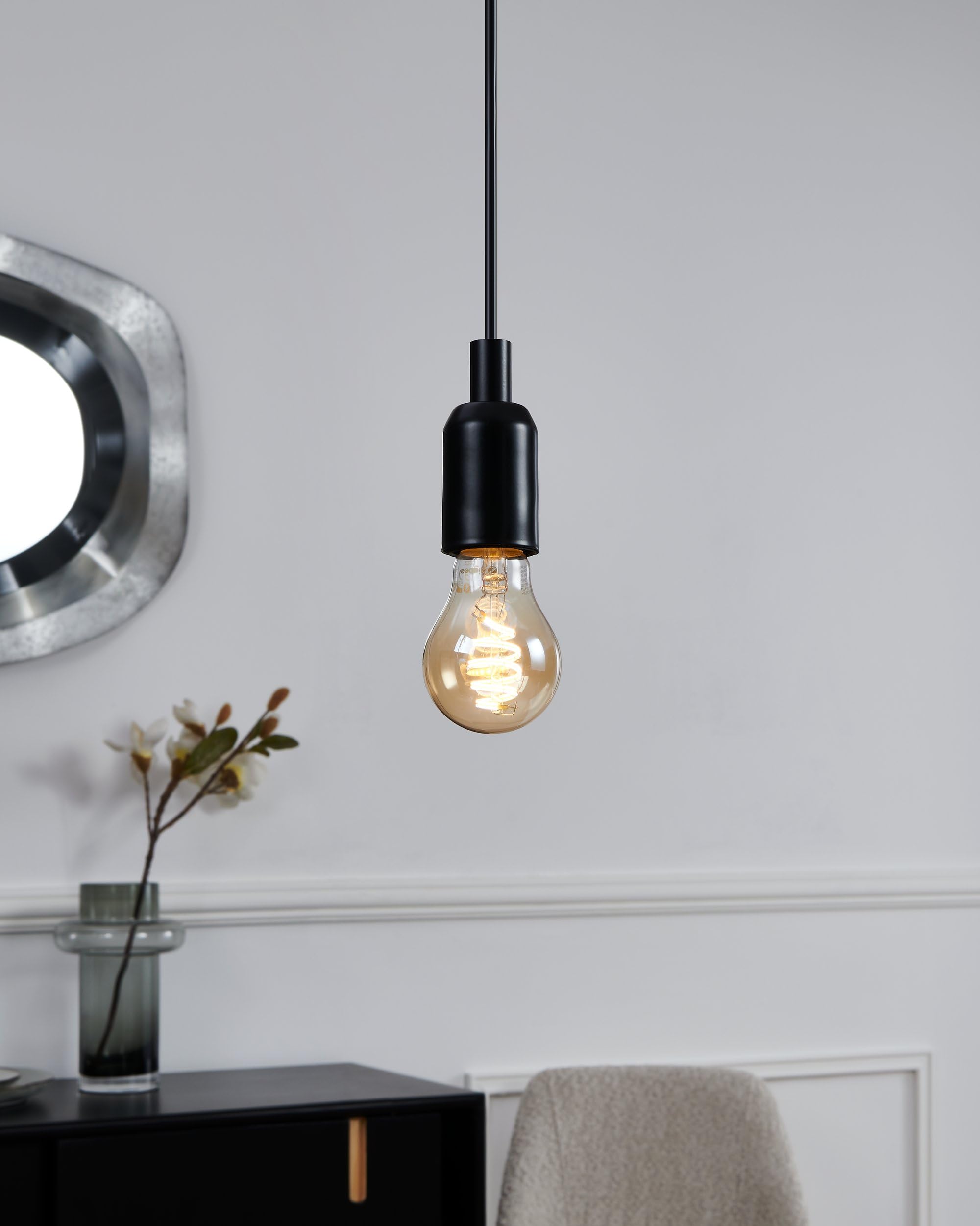EGLO connect.z zestaw 2 inteligentnych żarówek LED E27, A60, ZigBee | sterowanie aplikacją i głosem Alexa, z pilotem, ściemnialne, ciepłe i zimne światło, 4,9 W, styl vintage, bursztynowa żarówka