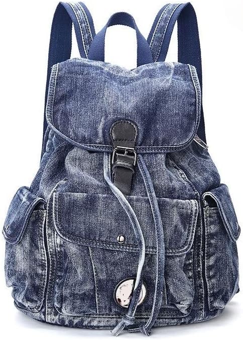 Fashion Denim Backpack Purse for Women Casual Daypack Large Capacity Jeans Shoulder Bag Female Travel Backpack Bag