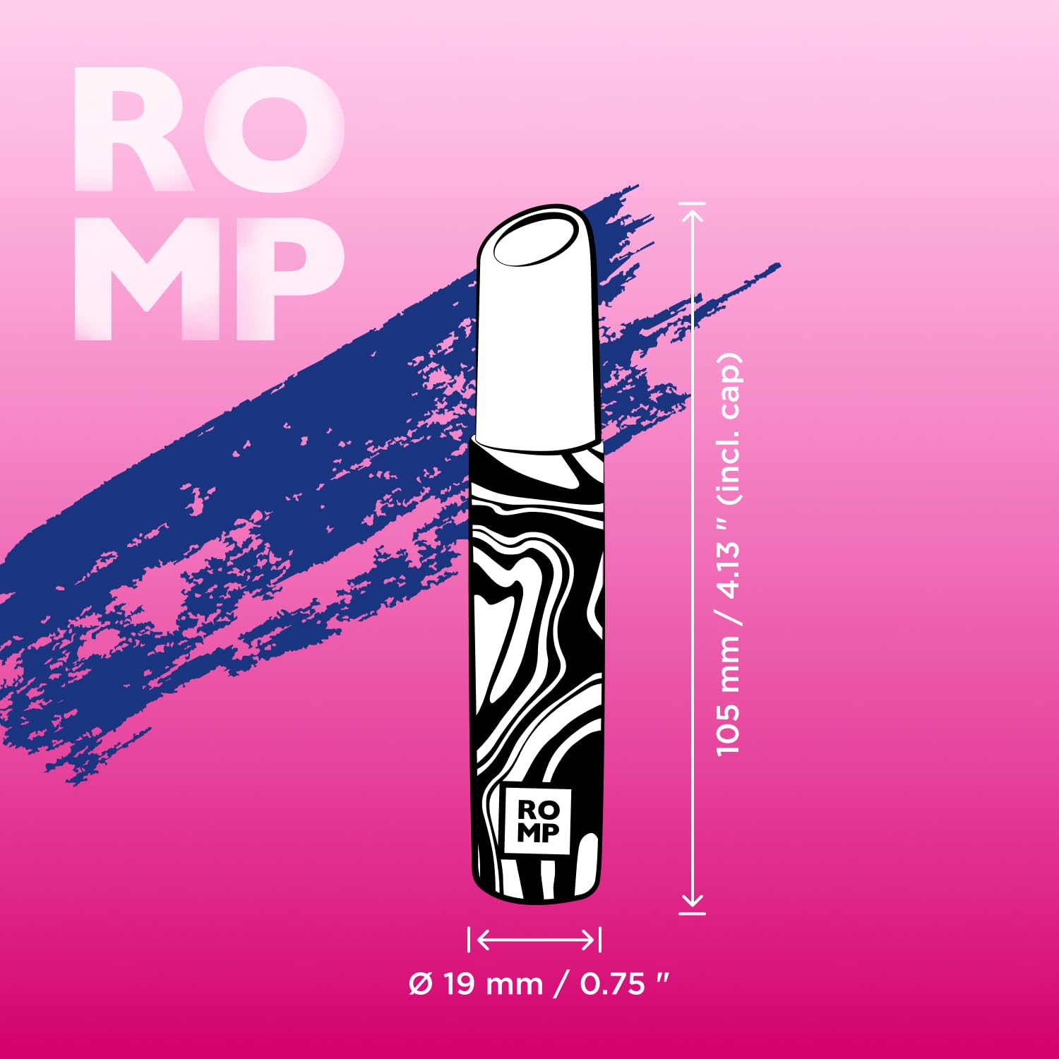 ROMP Lipstick Aspiratore Clitorideo | Mini Stimolatore Discreto | Succhia Capezzoli Portatile | Aspirazione Clitoride Giocattolo Sessuale per Adulti | Ricaricabile e Impermeabile | Rosa