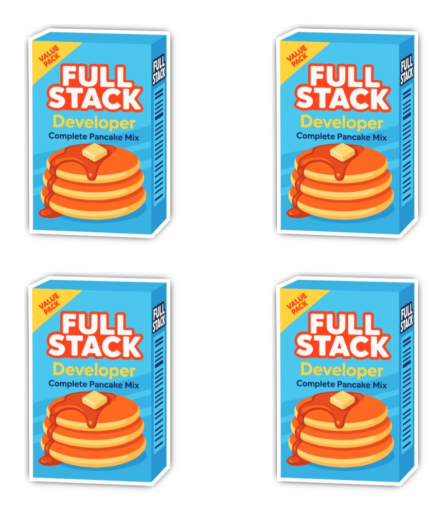 Havati Vibe Sticker. Full Stack Developer Complete Pancake Mix Programmer Sticker 75Mm Pack Of 4