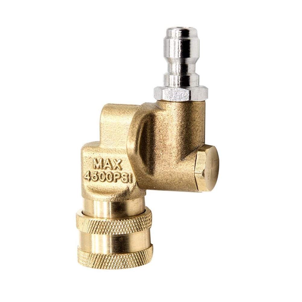 Adaptador de Conector de Manguera Conector de Grifo de Jardín de Latón con Rosca de 1/4 Conector Rápido de Tubería Deua de Jardín para Limpieza de Automóviles Adaptador de Boquilla de Alta Presión/Lat