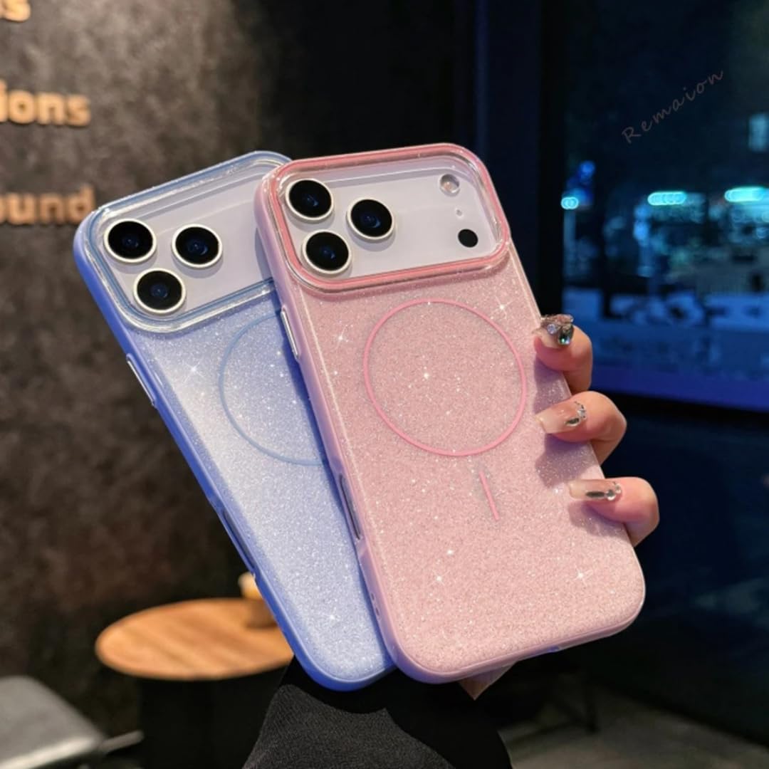 Amazon.co.jp: RNOZX iPhone 11用マグネット式スマホケース グリッター