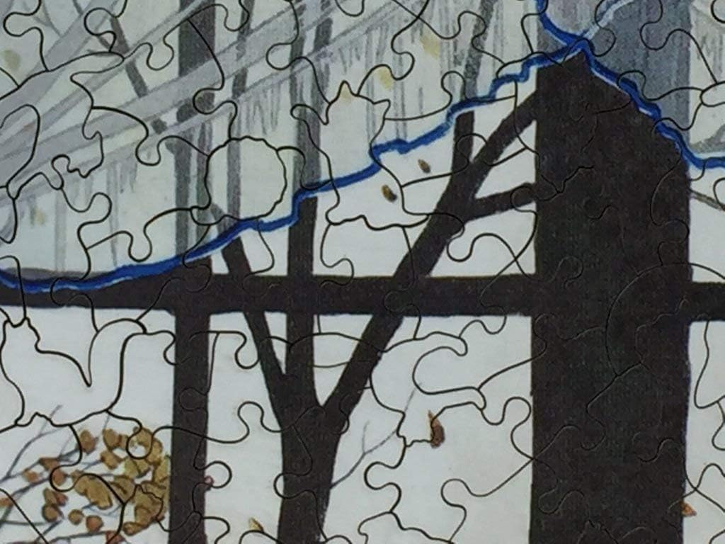 Wooden Jigsaw Puzzle for Adults - Cat in The Window - 215 Pieces. Made in USA by Nautilus Puzzles