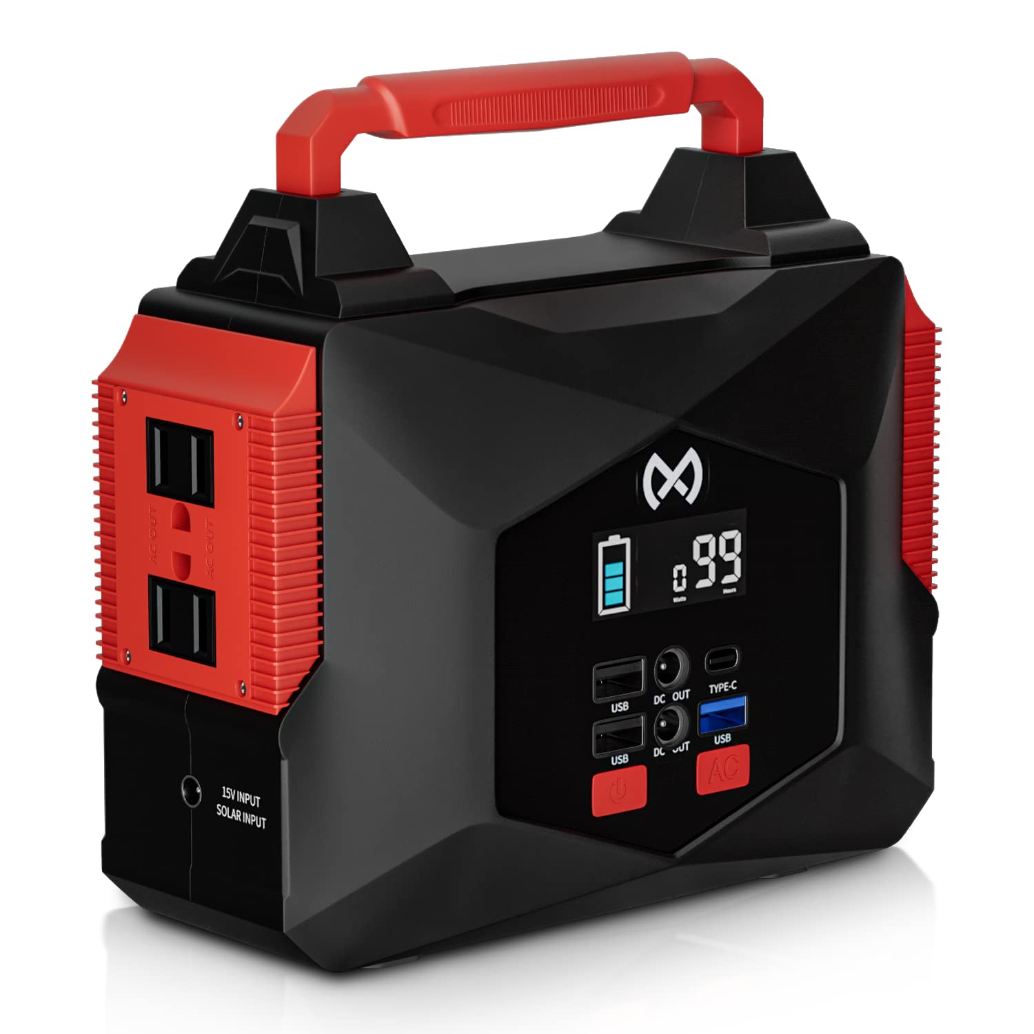 MoNiBloom Portable Power Station 300W with USB QC3 0 67500mAh 250Wh Lithium Battery Power 110V-240 300W AC Output