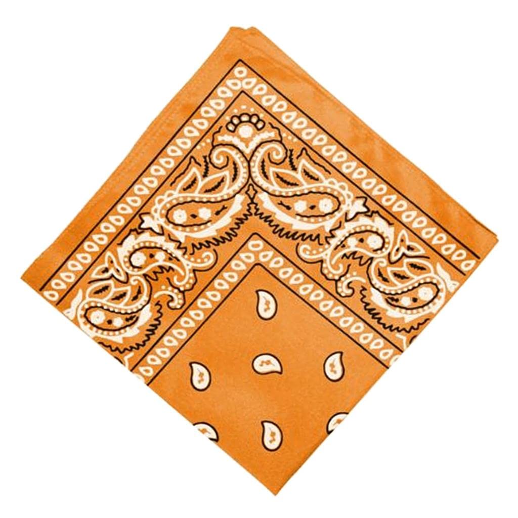 Unisex Cotton Paisley Bandana Cowboy Head Scarf Head Wrap Orange | Womens Accessories | Scarves & Wraps-image-34