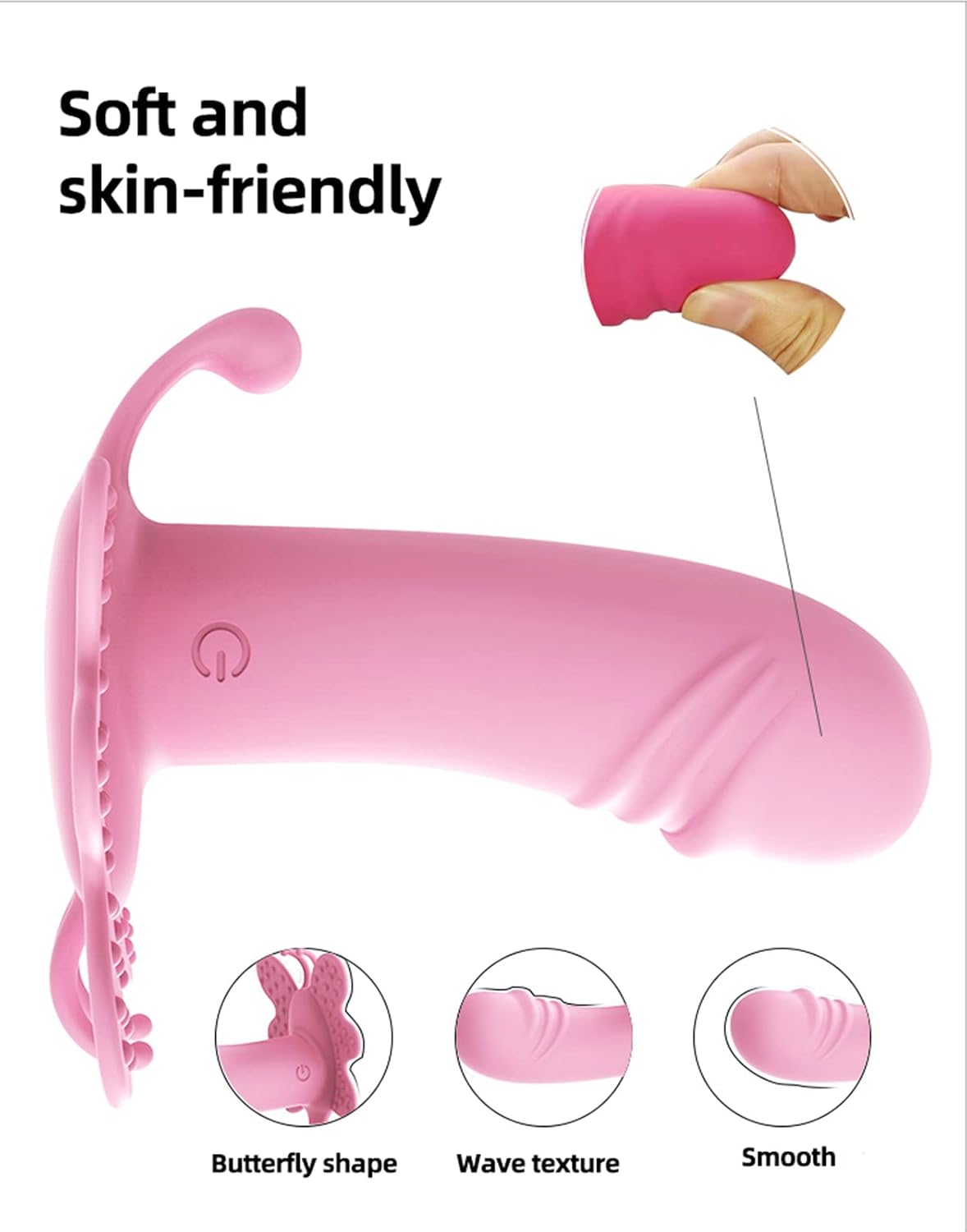 Wearable Remote Female Panty Butterfly Vibrator,10 Vibration Modes Waterproof Soft Silicone USB Recharge Panty Vibrator Adult Sex Toy for Women Couple -Purple