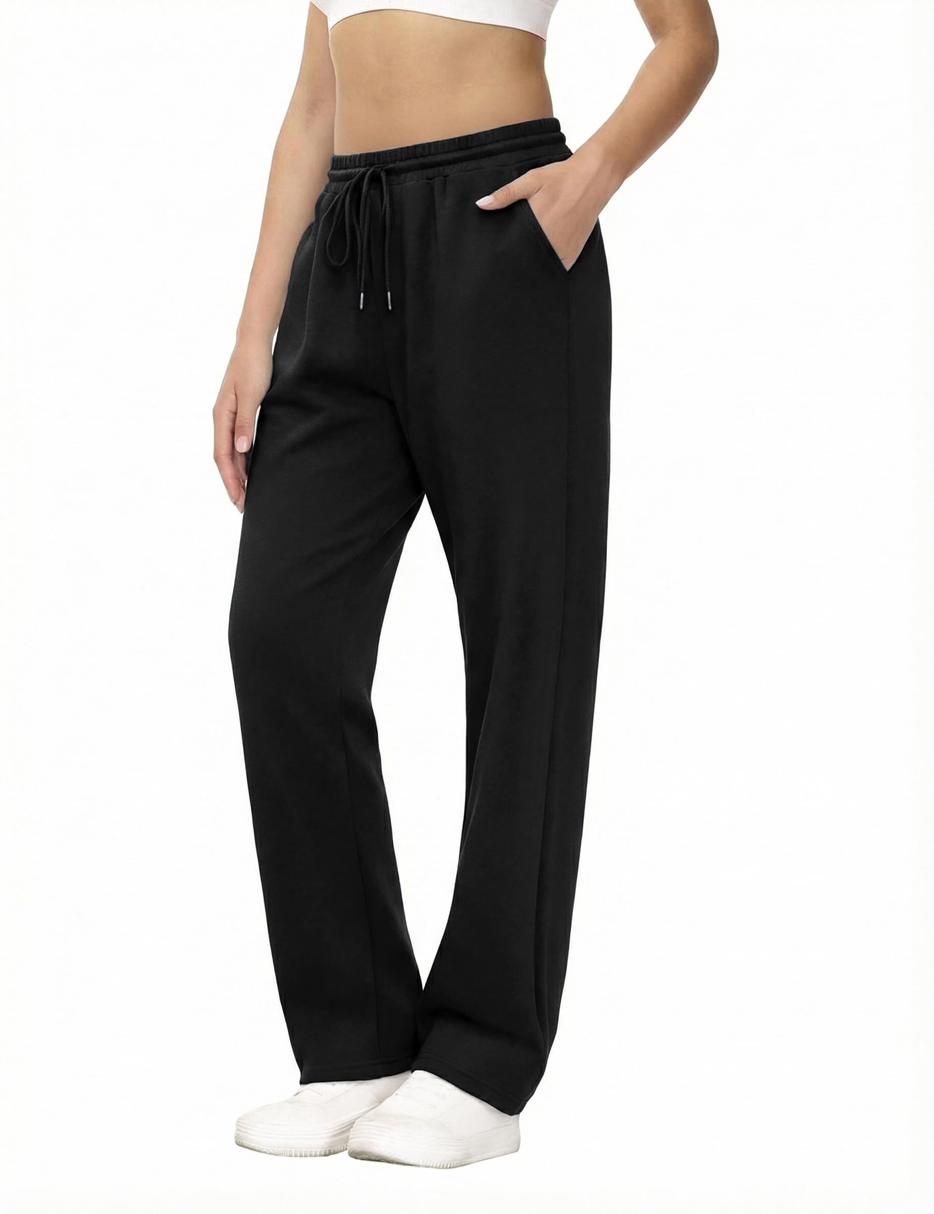 Aseniza Jogginghose Damen Trainingshose Damen Lang Kordelzug Freizeithose Sport Freizeit Sporthose Laufhosen mit Seitentaschen Perfekt für Laufen Alltagsgebrauch Gym
