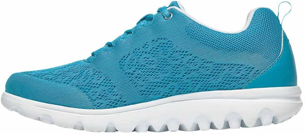 Propét Women's TravelActiv Sneakers Casual Lace-Up Shoes, Blue, 6.5 Narrow