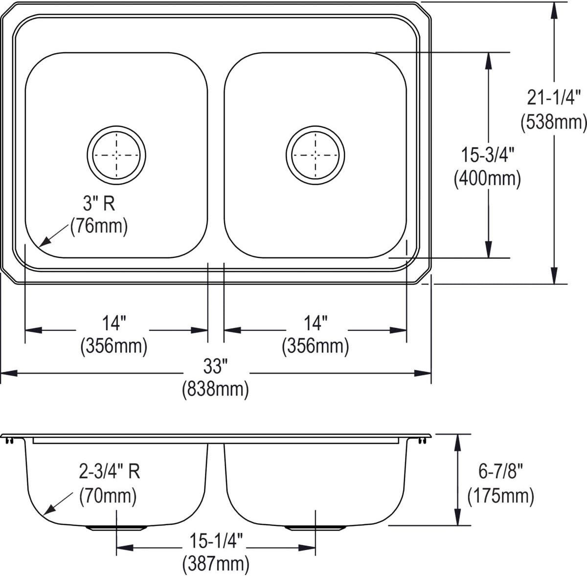 Blасk Frіdау - 80% оƒƒ Elkay Celebrity CR33213 Equal Double Bowl Top Mount Stainless Steel Sink