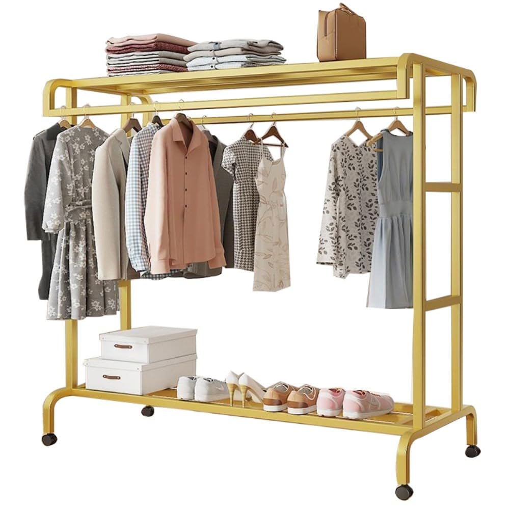 Burros Percheros De Ropa Resistente Perchero Móvil De Madera Con