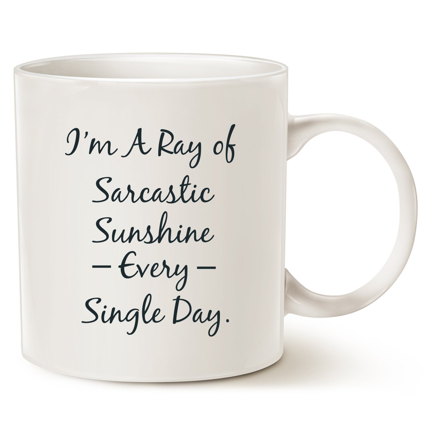 MAUAG Funny Personalize Coffee Mug, Sarcastic Ray Of Sunshine Christmas Gifts, Best Mug for Lovers of Sarcasm Ceramic Cup White, 11 Oz