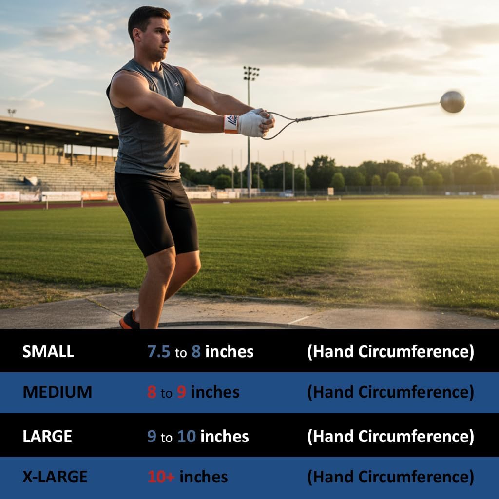 Leather Hand Hammer Throw Glove - The Ideal Glove for Hammer Throwers, Experience Comfort and Control