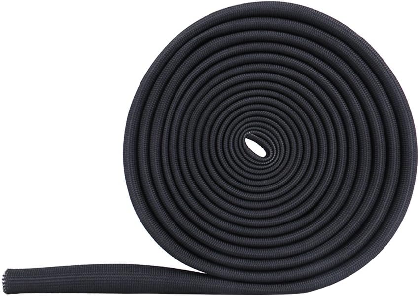 High Temp Black Auto Heat Sleeve Fiberglass Adjustable Heat Shield Black Color (10FT X 6MM(1/4''))