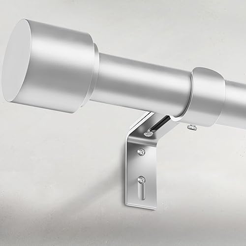 Miniatura 8 de GEEBOBO Paquete de 2 barras de cortina doradas para ventanas de 48 a 84 pulgadas, juego de barras de cortina ajustables de 1 pulgada resistentes y