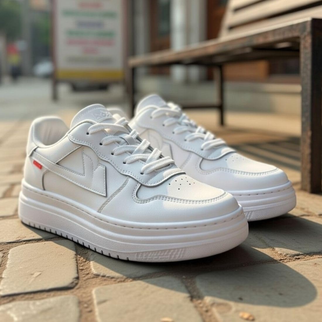 Trending Running Shoes for Men(2099-WHITE-A-6)-image-46