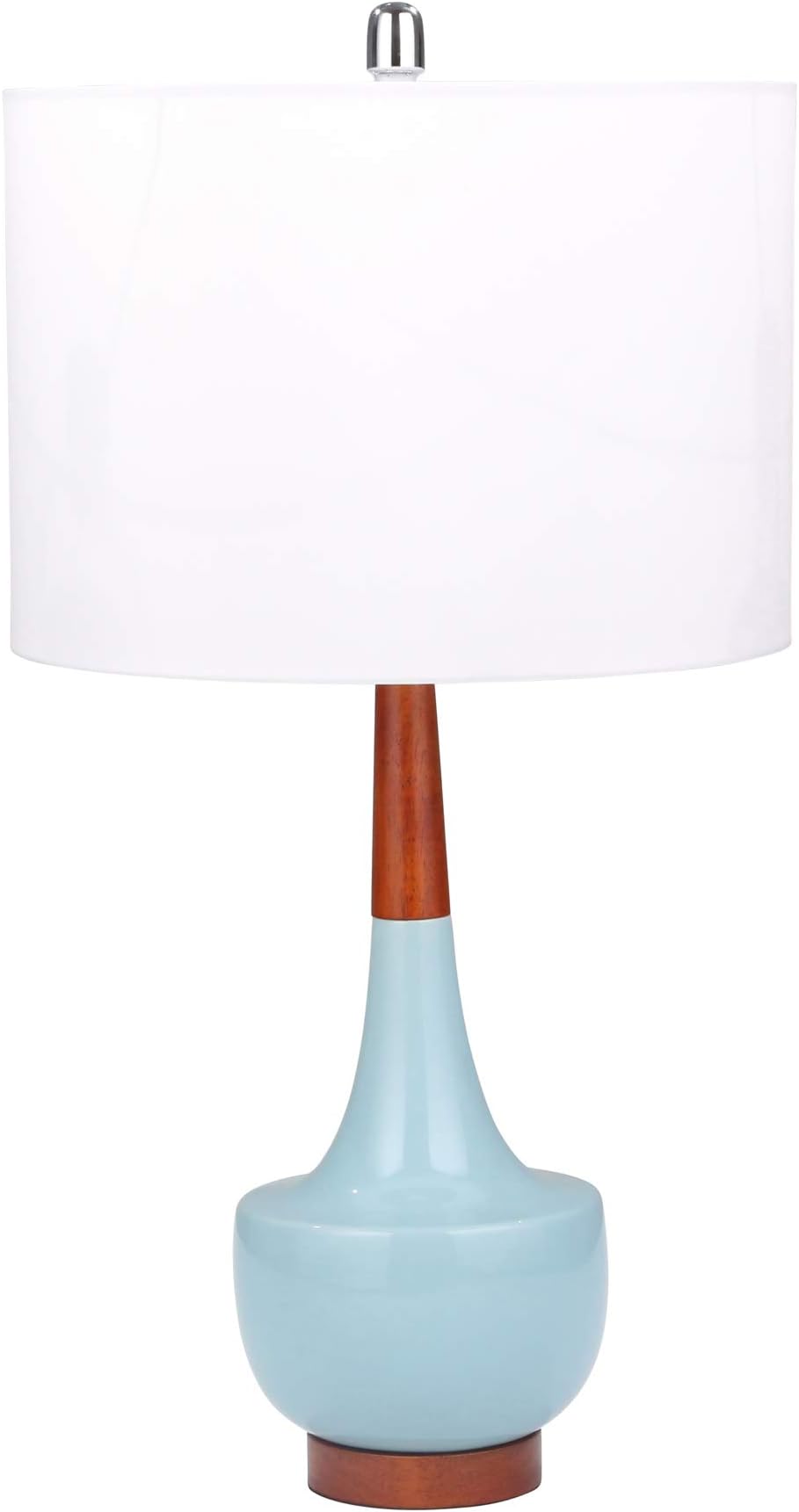 Sagebrook Home Ceramic Genie Table Lamp, Light Blue, 28"