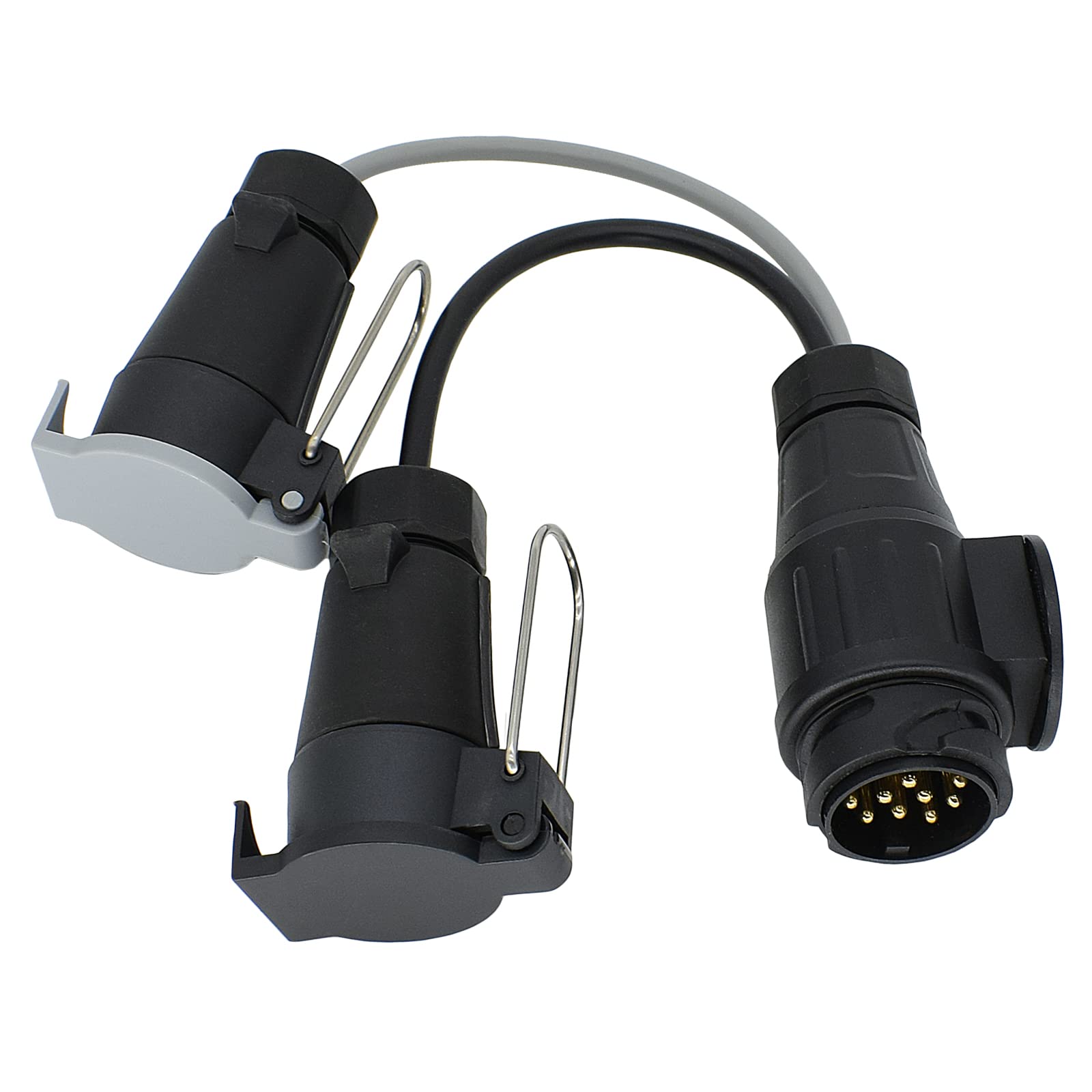 13 Pin To 7 Pin Adaptor  Socket Towing Electric Towbar Trailer Caravan Motorhome 600x600