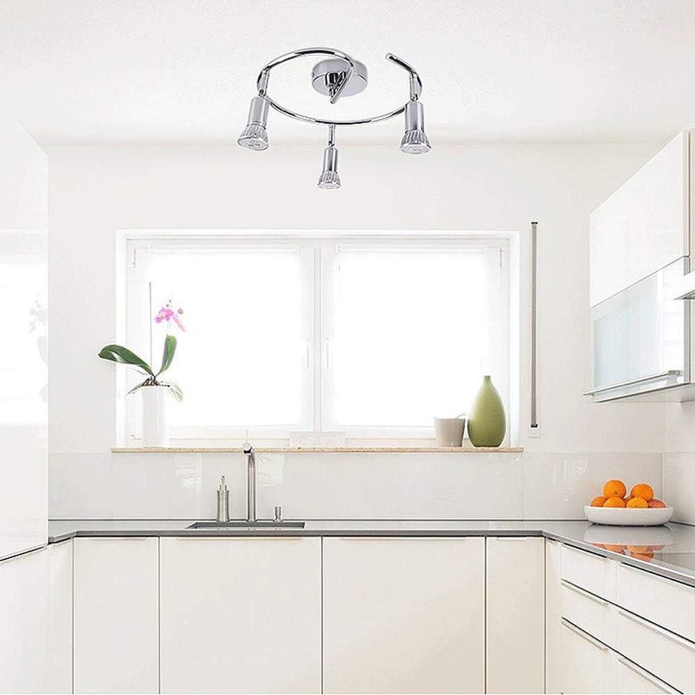 CHAVELA Wall Lighting, LED Ceiling Light Rotatable, 4 Way LED Ceiling Spotlight, Stainless Steel Lighting Lamp & Swivelling Design, GU10 Spotbars Compatible with Kitchen, Living Room, Bedroom