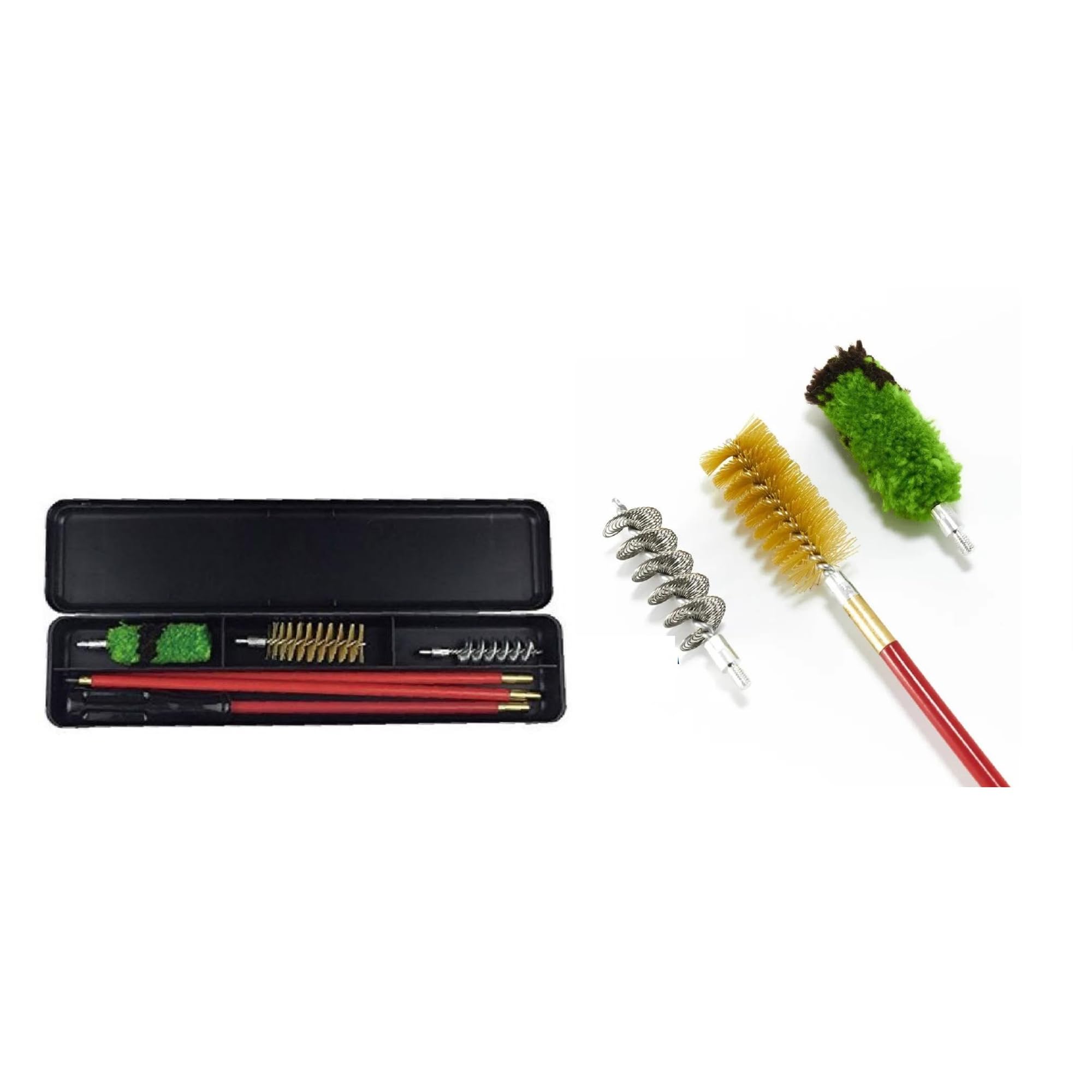 PNI Hunting H12 gun cleaning kit with 3 included brushes for 12 gauge guns, Black