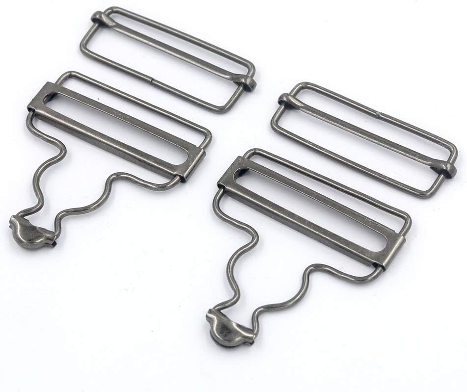 DGOL 6 Sets 2 inch Suspender Buckle & Tri-Glide Overall Buckles 3 Color With 9 Sets Copper Buttons Full Set